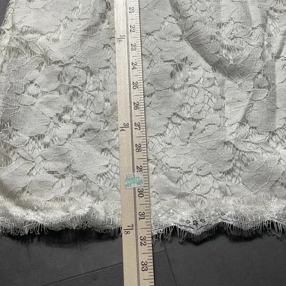 Signature‎ Eight White LACE LINED SLEEVELESS SUMMER DRESS SZ M F-124 - Picture 5 of 8